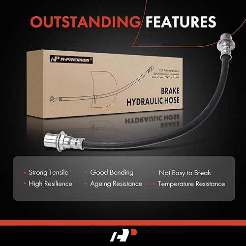 Miniatura 6 de A-Premium Manguera hidráulica de freno delantero para conductor o pasajero compatible con modelos Toyota - Pickup 1984-1995 2.4L 1988-1995 3.0L -