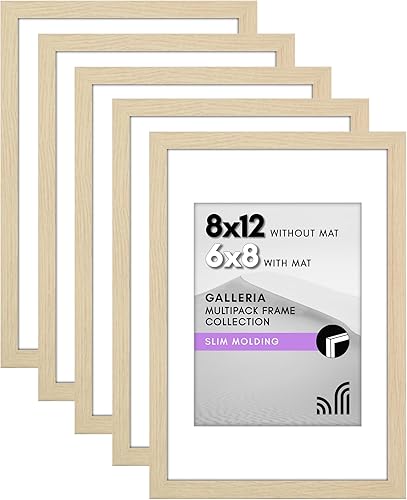 Vista 121 de Americanflat Portarretratos de 5 x 6 pulgadas con plexiglás pulido, juego de 5 portarretratos de 2 x 3 pulgadas con paspartú o para fotos de 5 x 6