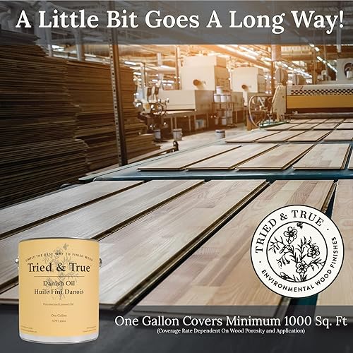 Miniatura 7 de Tried & True Acabado original de madera, 8 onzas. Mezcla de aceite de linaza y cera de abejas, ideal para toda la carpintería, larga duración,