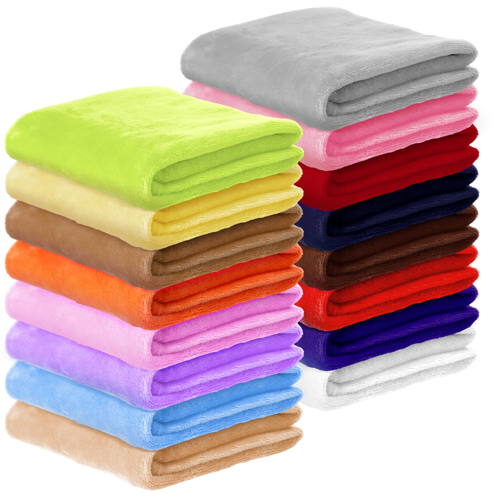 16 pieces 30 x 40 inch kids blankets flannel plush baby blankets cozy