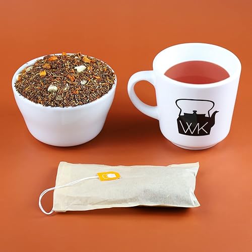 Miniatura 5 de The Whistling Kettle's Vanilla Zanahoria Cake Tea  Té Rooibos sin cafeína rico y sabroso con zanahoria, pasas y canela, 4 onzas (64 porciones)