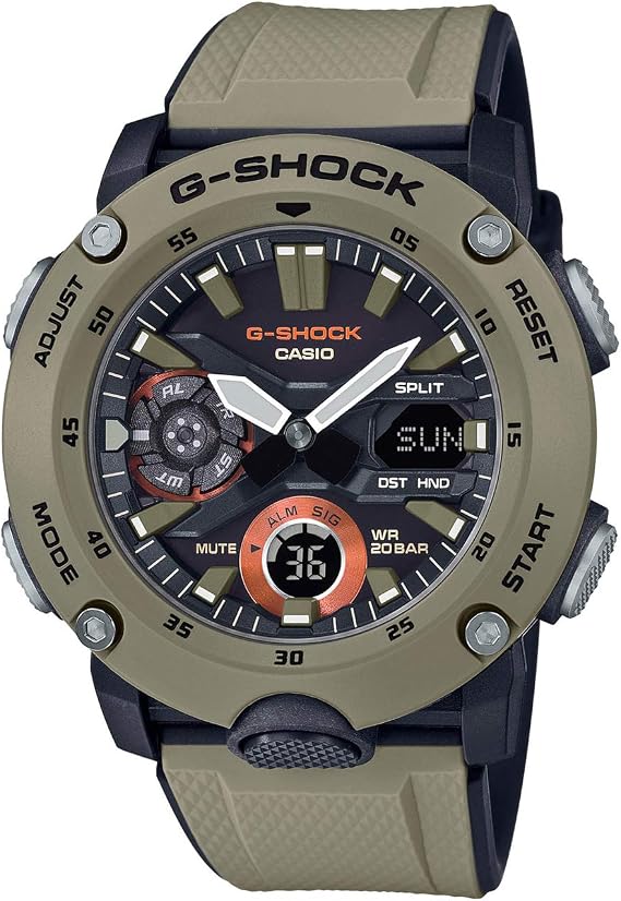 G-Shock By Casio Men's Analog-Digital GA2000-5A Watch Military Brown :  Amazon.it: Orologi