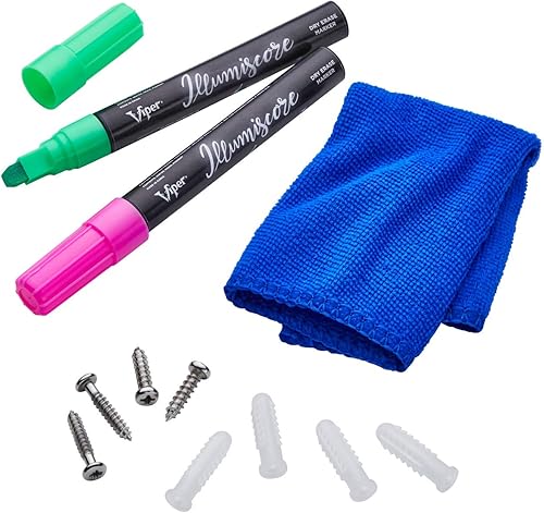 Miniatura 7 de Viper Illumiscore Plus+ See-Through Illuminated Back-Lit Dry Erase Dart Scoreboard, Large (19.50" L x 10.00" W), Black