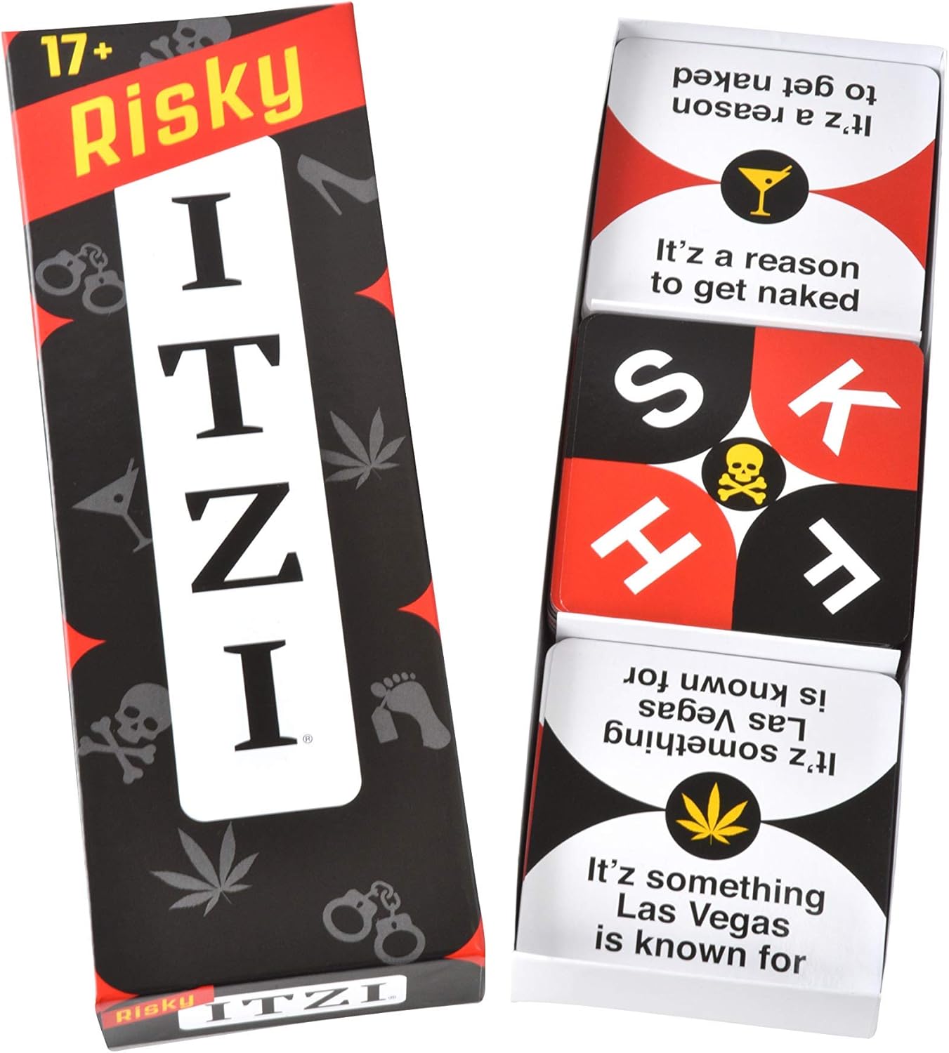 TENZI Risky ITZI - The Fast, Fun, and Twisted Word Matching Adult Party Card Game for Ages 17-107 - 2-8 Players