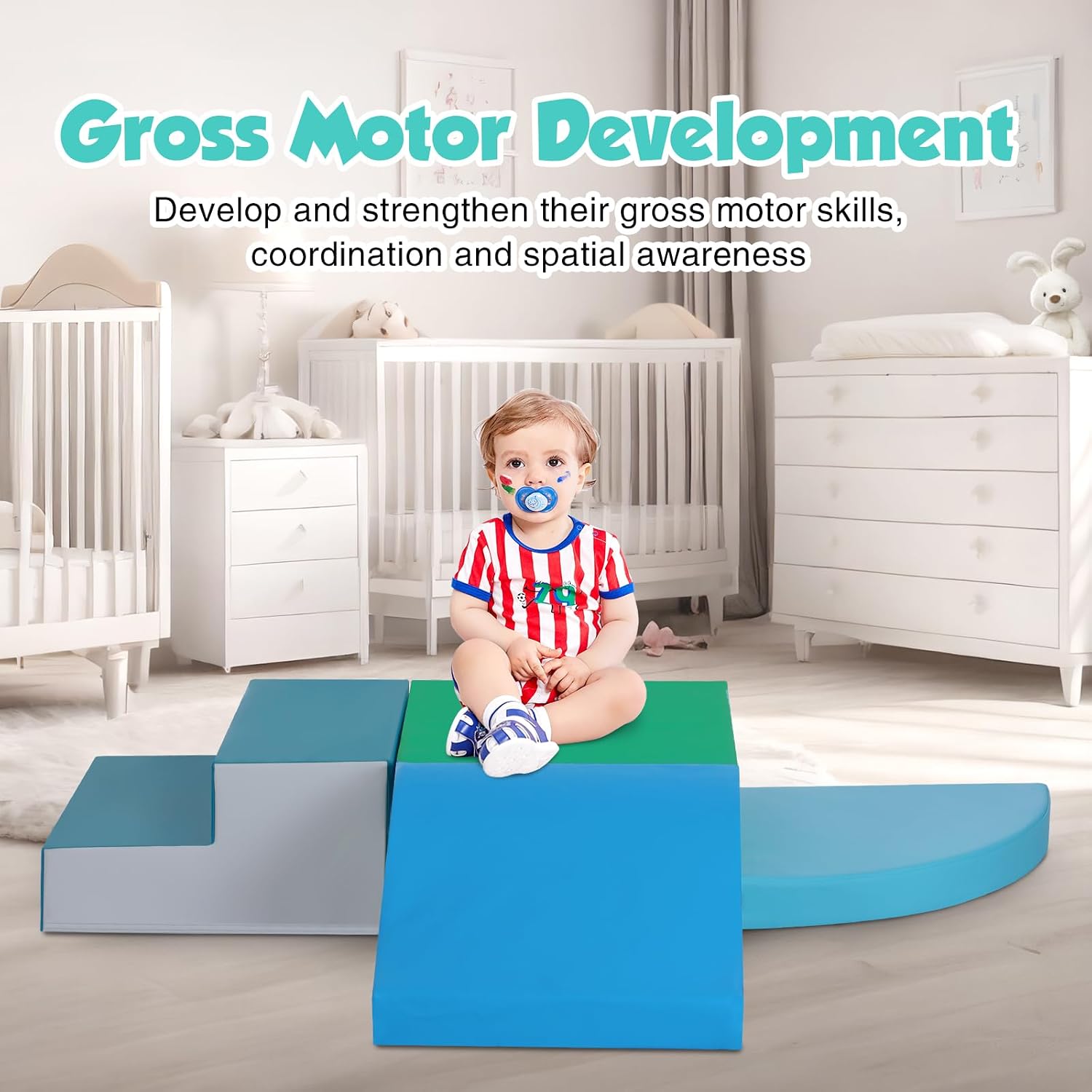 4-Pieces Climbing Toys for Toddlers: PU Leather - Soft Play Climbing for Toddlers - Foam Climbing Blocks for Crawling and Sliding Indoor Playground for Kids 10 4-Pieces Climbing Toys for Toddlers: PU Leather - Soft Play Climbing for Toddlers - Foam Climbing Blocks for Crawling and Sliding Indoor Playground for Kids - Image 8