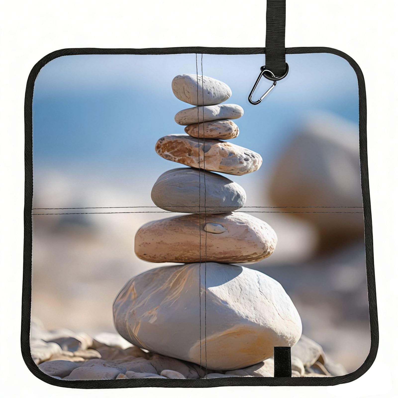 WZYCWB rock Foldable Seating Cushion with Carabiner - Stadium Mat for Camping, Hiking and Outdoor Activities