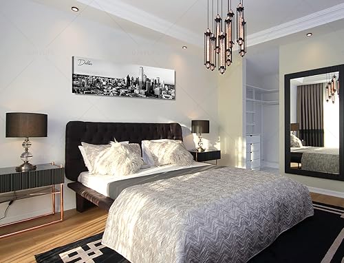 Miniatura 5 de DJSYLIFE - Lienzo decorativo para pared con diseño de paisaje urbano, color negro y blanco