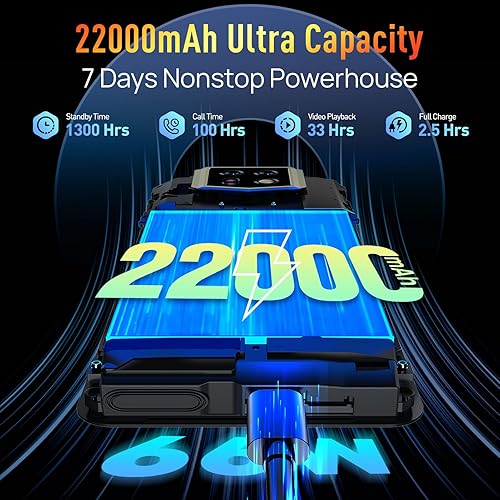 Miniatura 3 de Ulefone Armor 24 teléfonos resistentes, 1000LM luz de campamento IP6869K, 22000mAh (66W), MTK Helio G96 24GB+256GB Android 13, 64MP+64MP cámara de