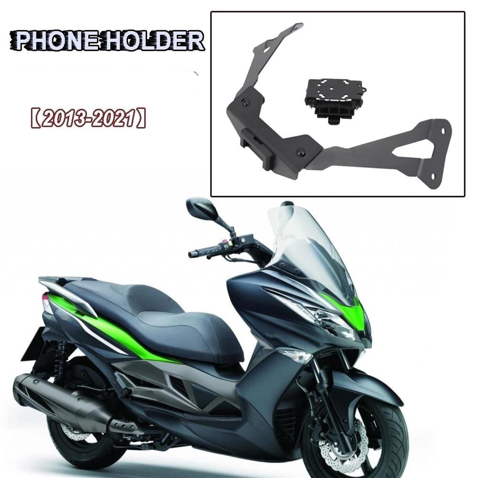 Soporte Placa Navegación GPS Barra Soporte Soporte De Placa De Navegación GPS para Teléfono De Motocicleta para Kawasaki para J300 2013 2014 2015 2016 2017 2018 2019 2020 2021