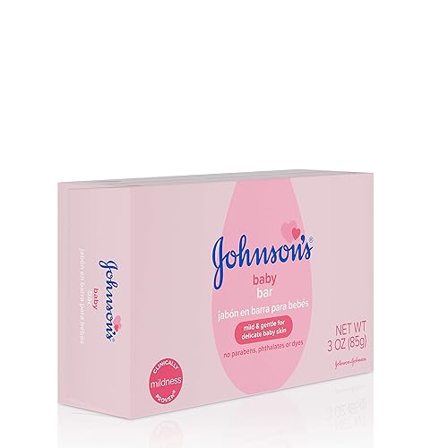 Miniatura 13 de Johnson's Baby Barra de jabón corporal, suave para el baño y el cuidado de la piel, hipoalergénica y dermatológicamente probada, sin parabenos,