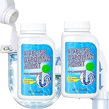 2PC Pipeline Dredging Agent Powerful Unclogging Cleaner Fast Acting Safe for Pipes Hair Grease Clog Remover Drain Opener for Sink Shower Bathtub