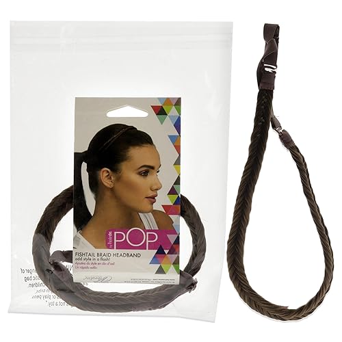 Hairdo Diadema de doble trenza pop, R2 Ebony