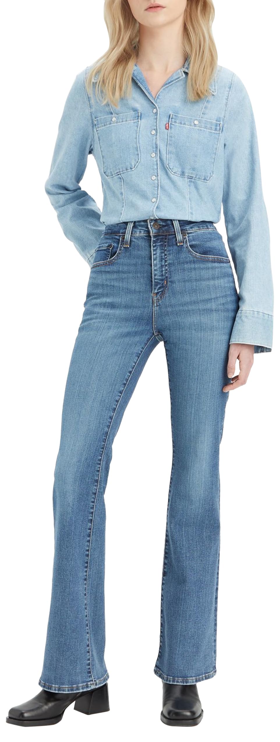 Levi's Women's Blue Wave Mid 726™ High Rise Flare Jeans Large
