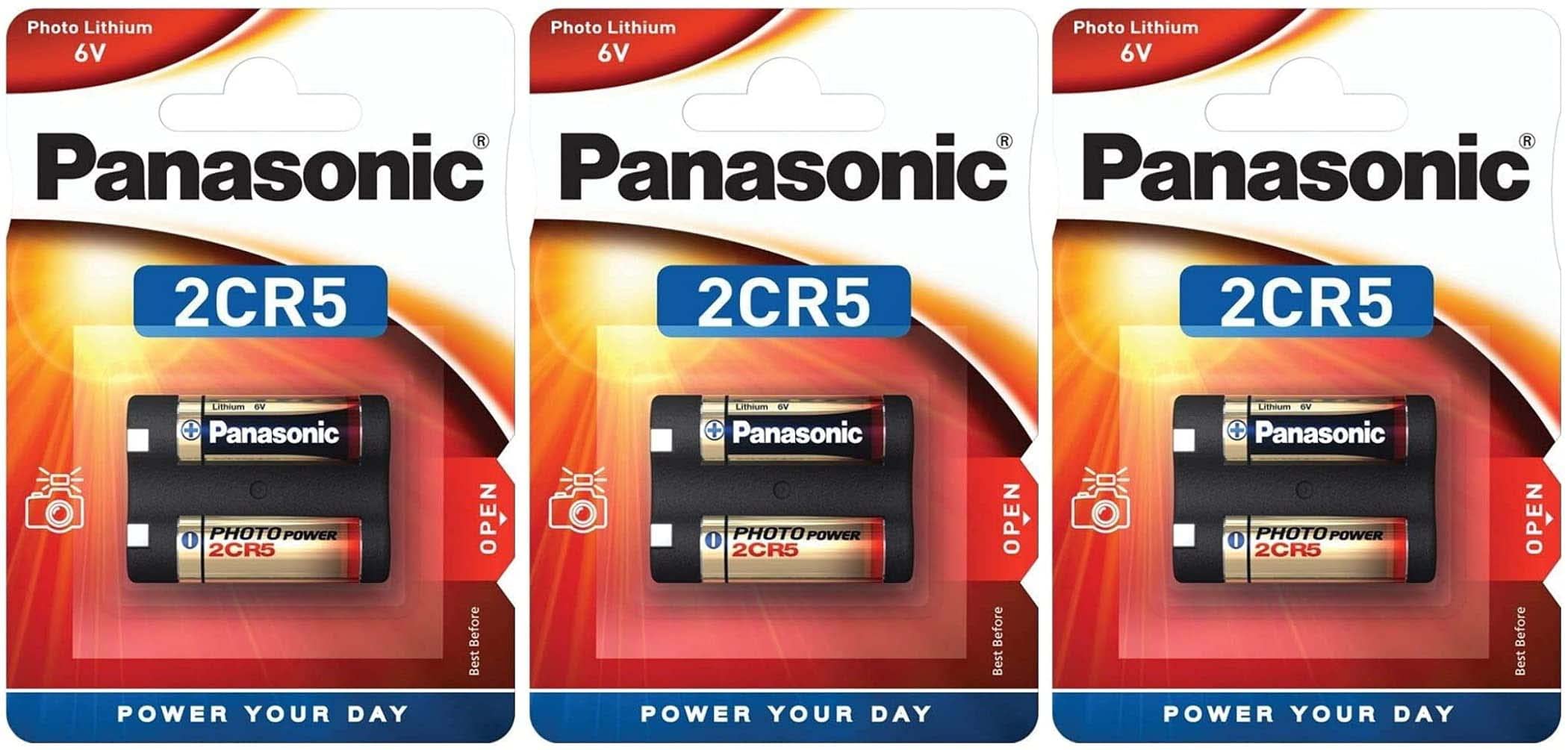 Panasonic Lithium Photo Batterie CR 5 - 2er Blister, 6V, Für Kameras & Blitzgeräte