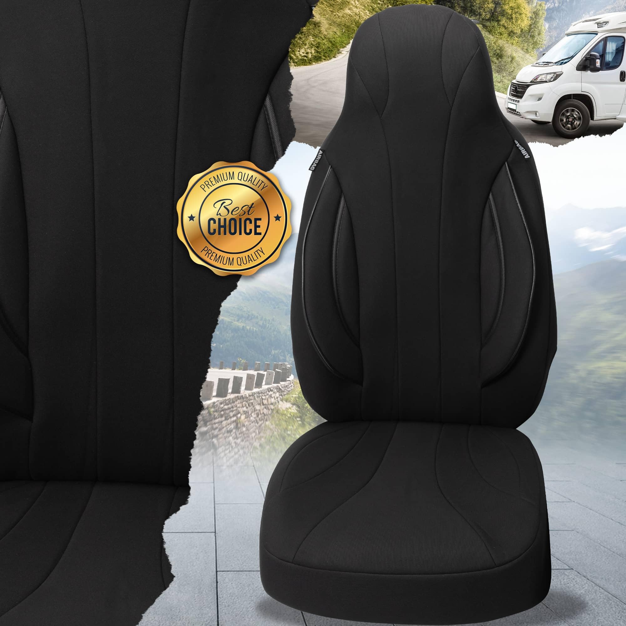 BREMER SITZBEZÜGE Wohnmobil Schonbezüge für Mobilvetta Admiral (WPL403)