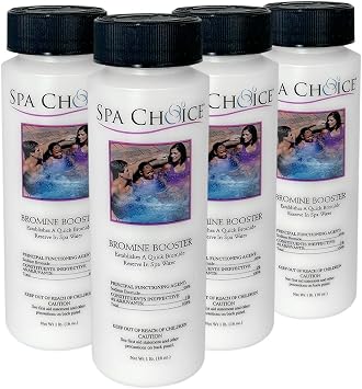 SpaChoice 1-Pound 4-Pack Premium Bromine Booster, Sodium Bromide for Hot Tub, Made in USA