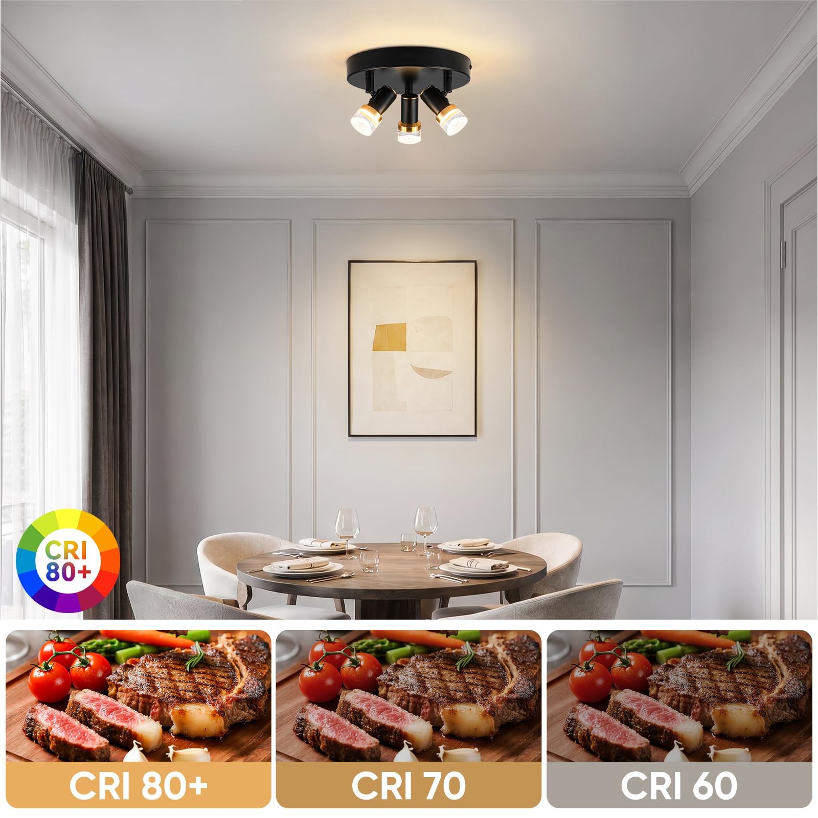 4795856 Moderne Spot Plafond LED 3000K Plafonnier Spot