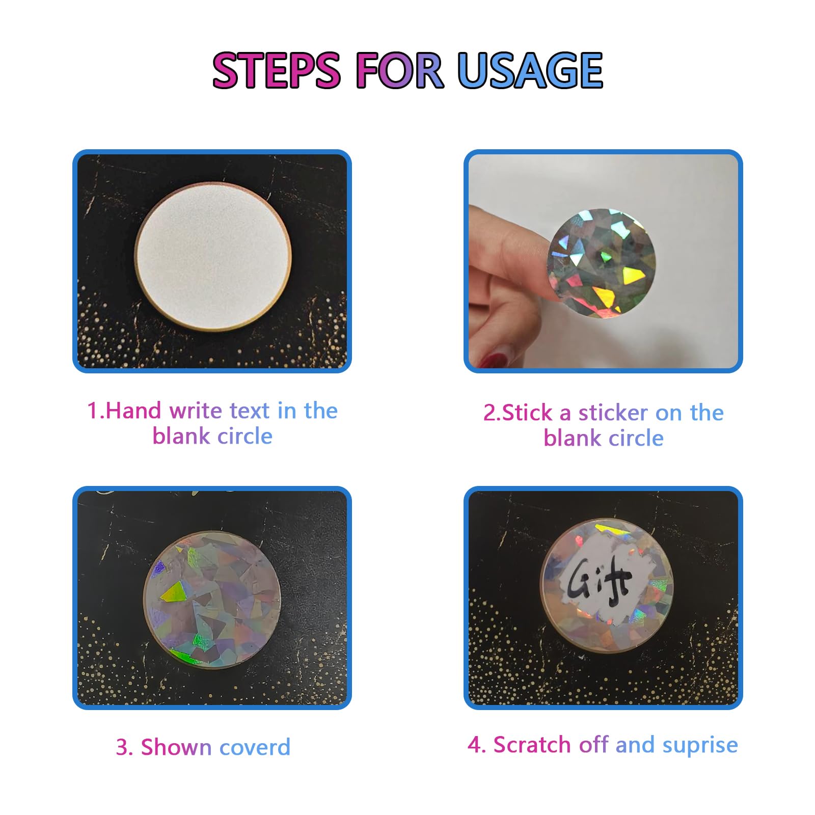 224 Pcs Cartes à Gratter, 42 X 23mm Autocollant à Gratter, Cartes