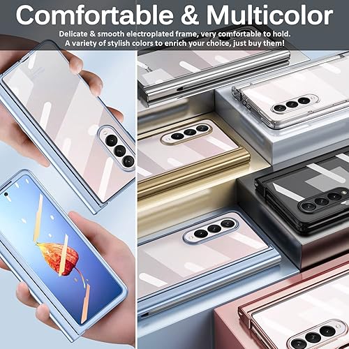 Miniatura 7 de Miimall Funda para Samsung Galaxy Z Fold 4 con bolígrafo, Z Fold 4 con S Pen con soporte para bolígrafo + pantalla de vidrio templado + cubierta de