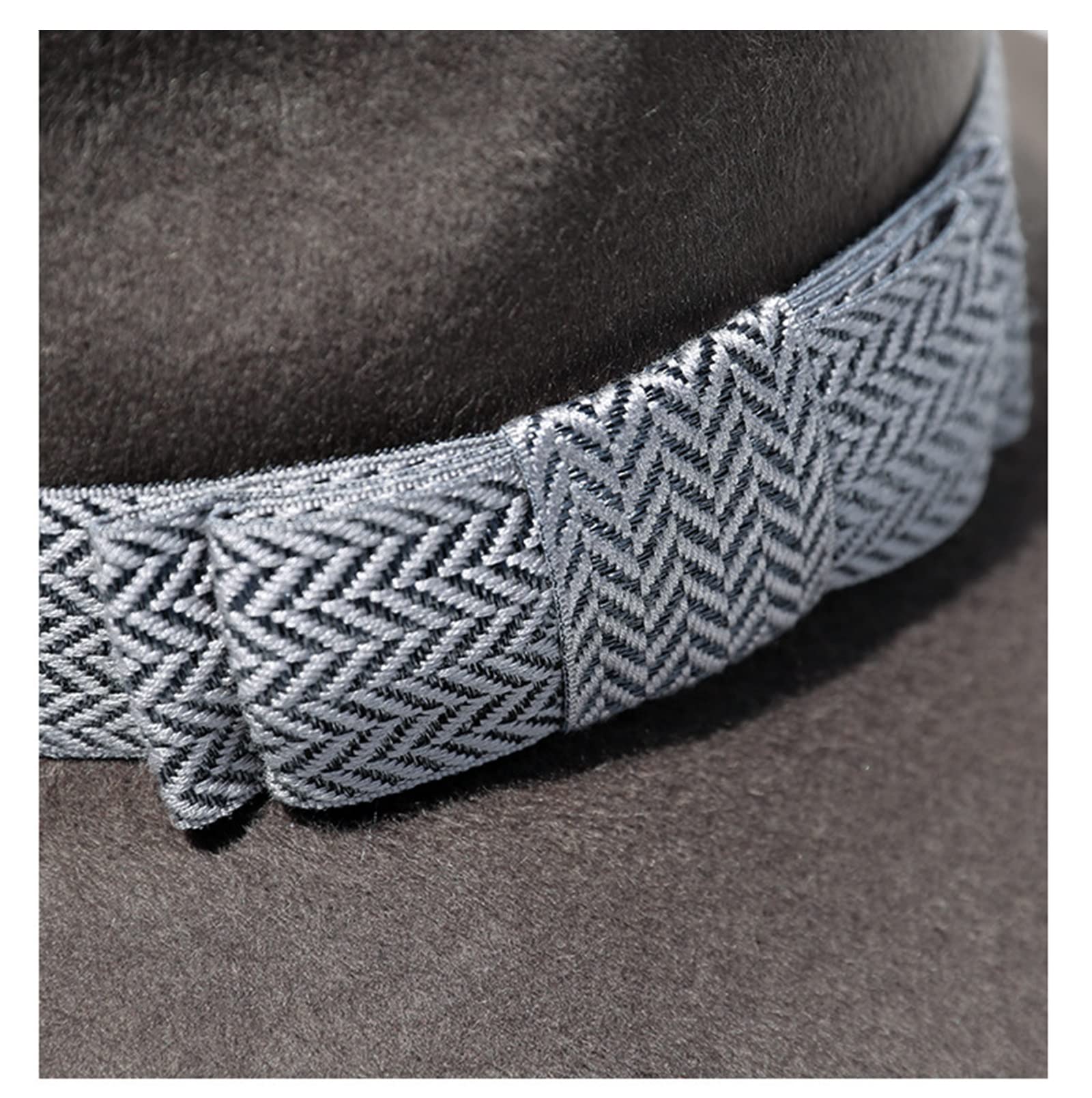 ZYC Cappelli Fedora in Lana per Le Donne Cappello in Lana 100% Top Piatto Brim Jazz Hat Feltro Largo Cappello da Corn Cuoio Cintura Cinghia Superiore Cappello Autunno Inverno,Rosso