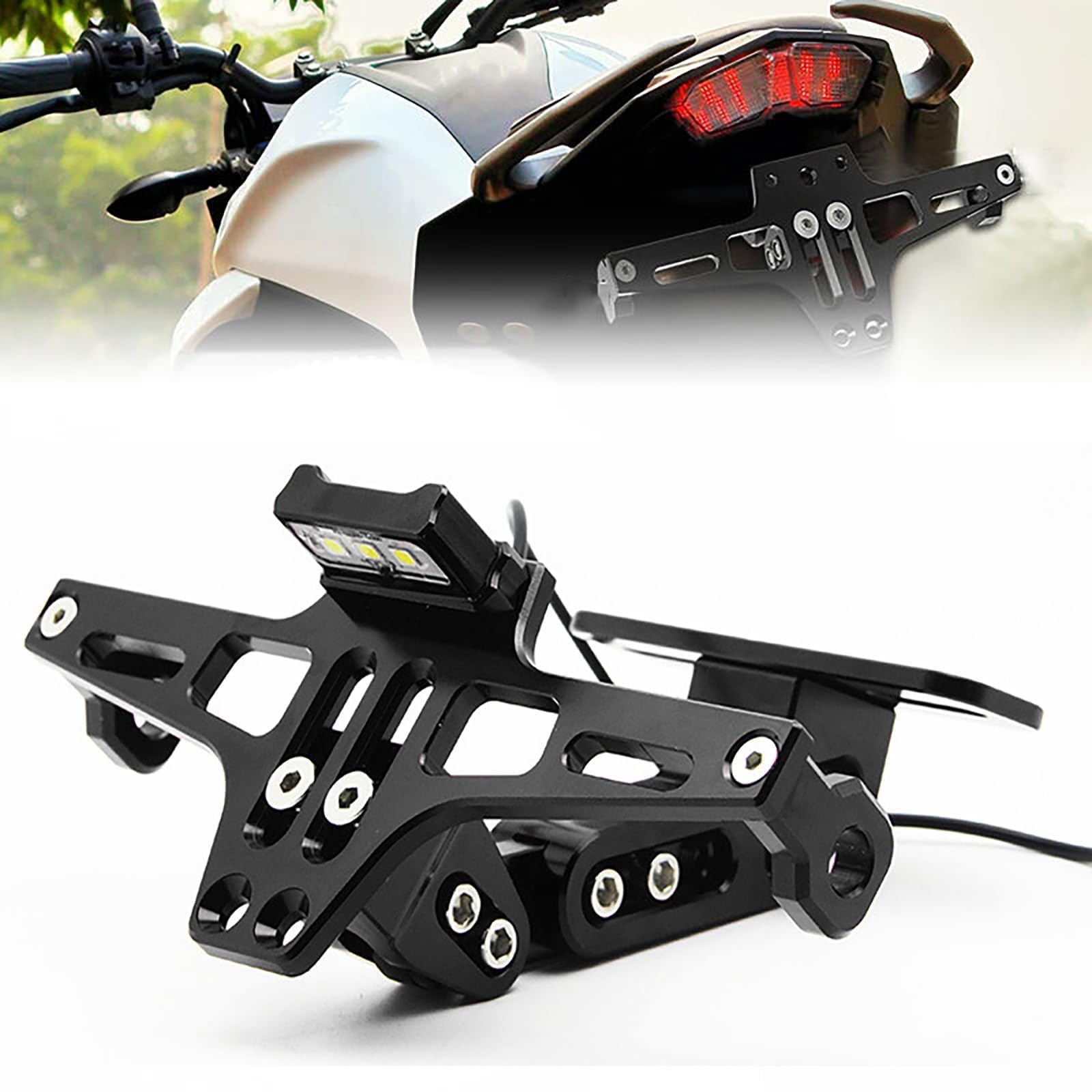 Portatarga Moto Regolabile per Kawasaki KLE 500