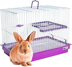 GAIOLA PARA COELHO PORQUINHO DA INDIA E CHINCHILA COM ANDAR LILÁS