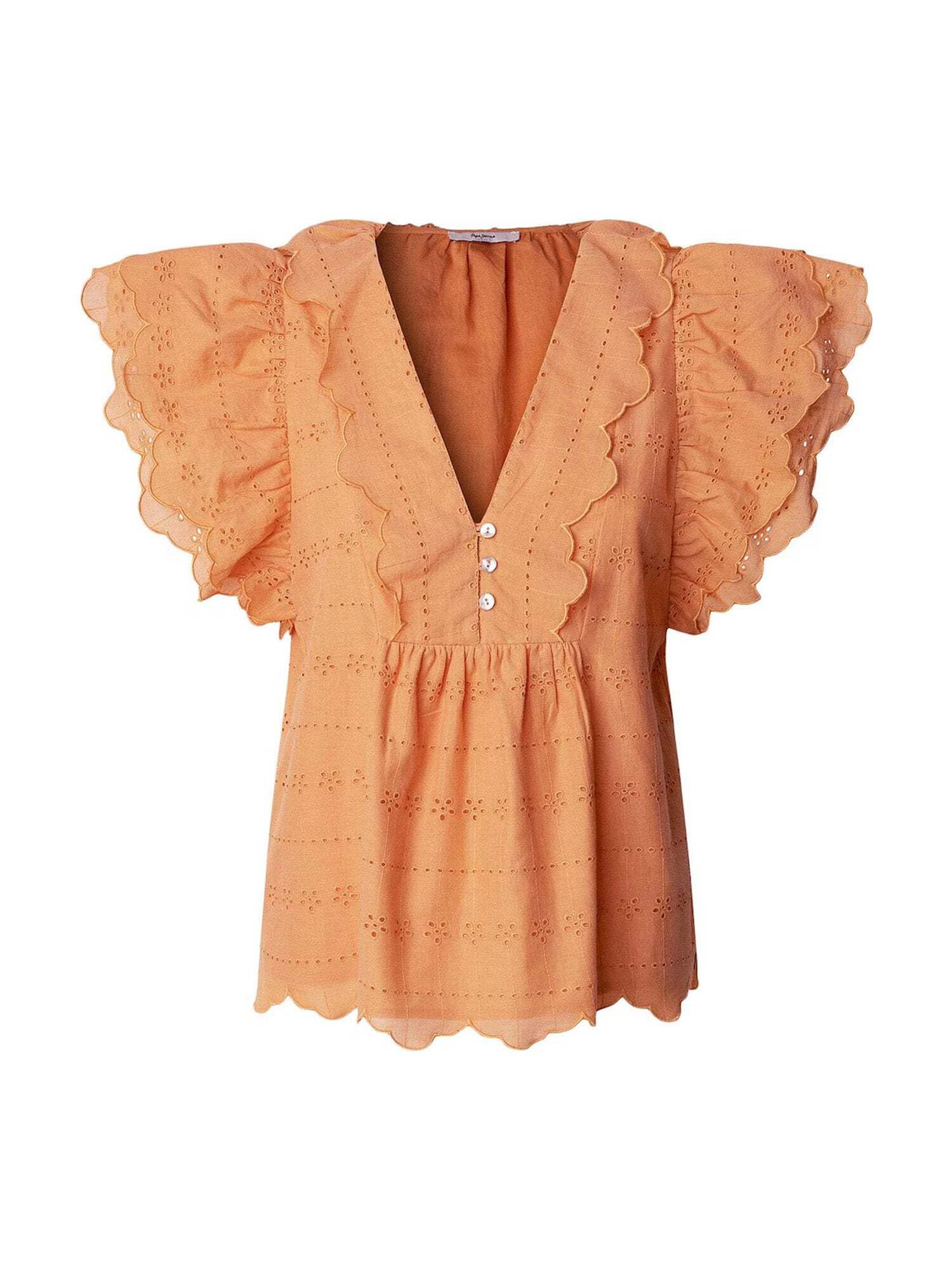 Pepe Jeans Women's Dame Shirt, Orange(Washed Orange), M