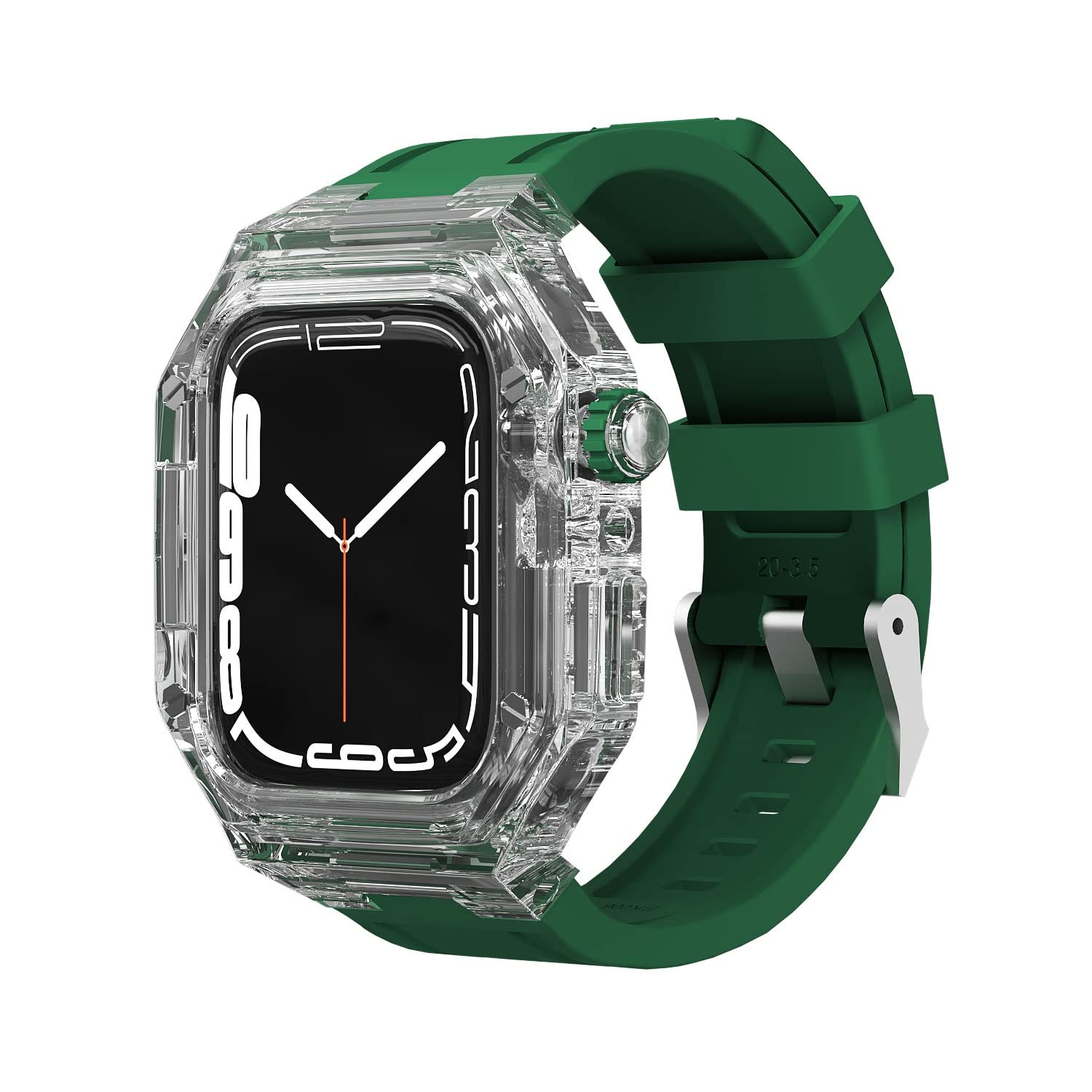 Apple Watch band 45mm 44mm bracelet caoutchouc kit modification transparent SCHIK SE - 8