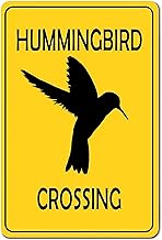 Funny Hummingbird Warning Sign, 8"x12" Aluminum Private Property Sign, Watch Out for Humming Birds Notice Sign, Decorative Outdoor Yard Fence Campsite Workplace Sign, Metal Caution Sign for Home