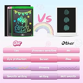 LEYAOYAO 2 Pack LCD Writing Tablet 8.5inch with 2 Bag - Colorful Toddler Doodle Board Drawing Tablet, Learning Educational Drawing Pads, Toy - Gift for Kids 3-6 Years Old Girl Boy