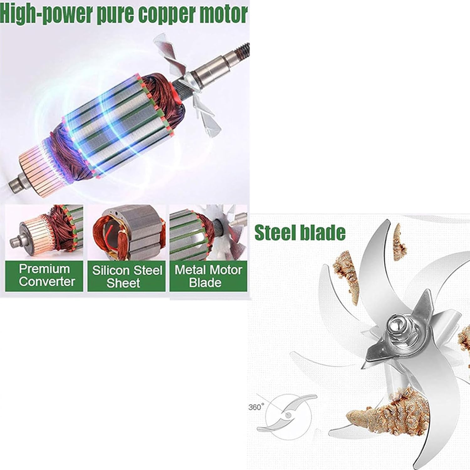 Electric grain grinder 1500g-4500g spice grain mill stainless steel, 3100w 32000rpm commercial motor, 30s high-speed superfine grinding, for grinding various dried cereal/herb/spice/nut 4500g
