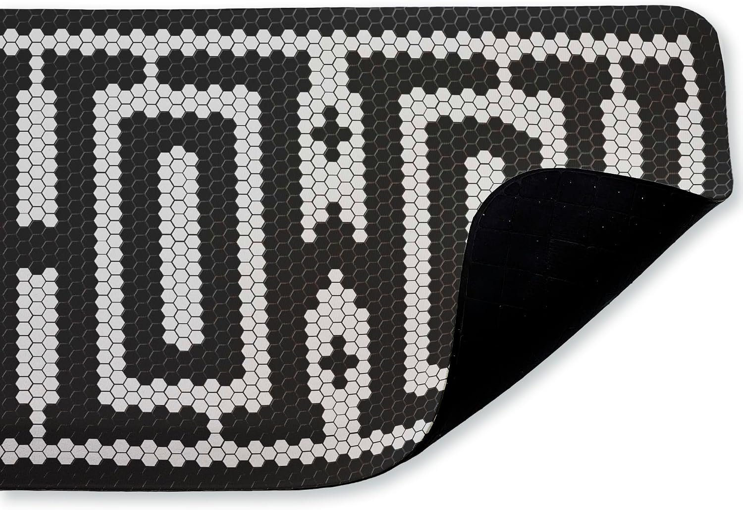 Stupell Industries Western Greeting Howdy Black, 30 x 18 | Plush Bath Mat & Rug, Soft Quick-Dry Non-Slip with Recycled Foam Cushion | by Lettered and Lined