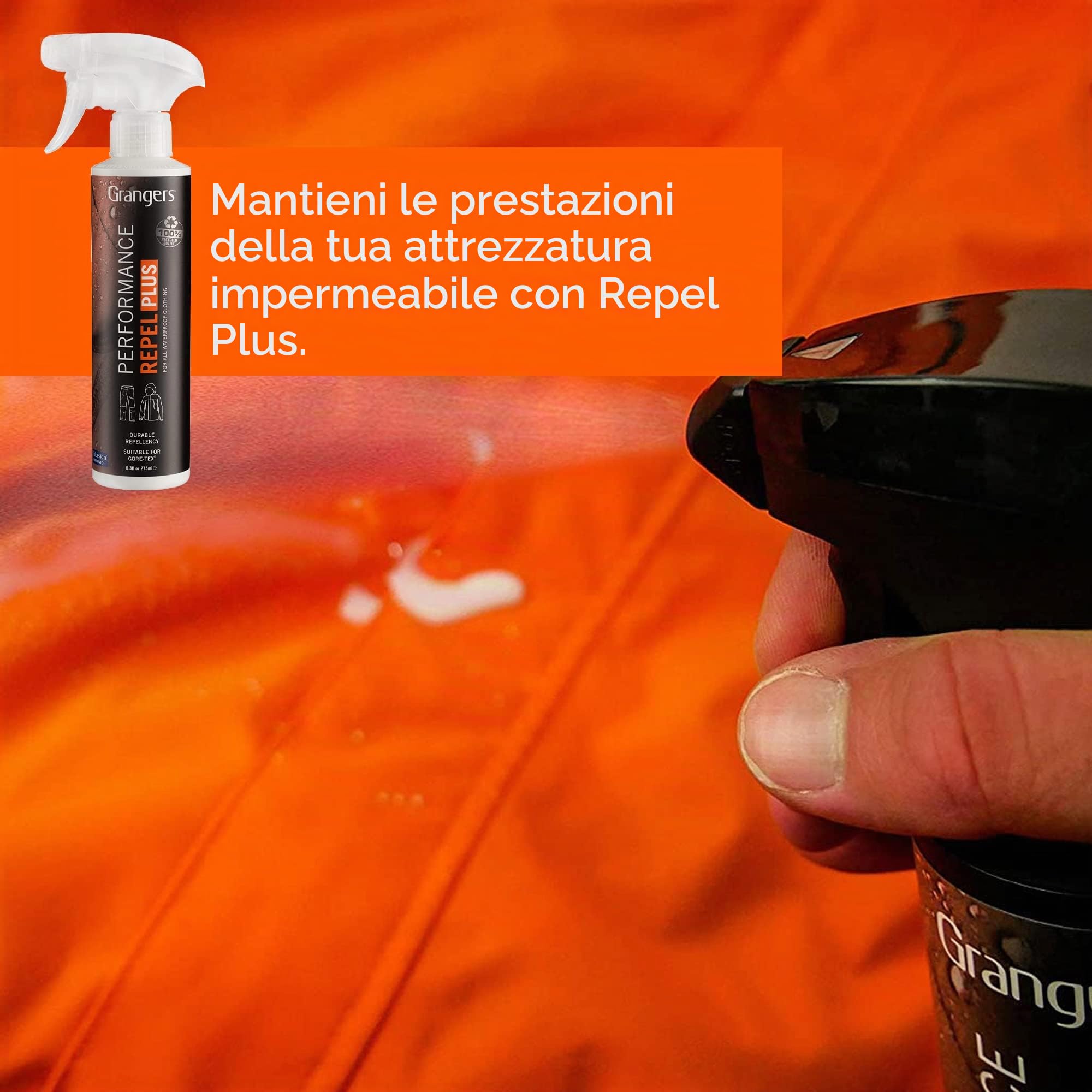 Grangers Performance Repel Plus | 500 ml | Potente impermeabilizzante spray per abbigliamento outdoor