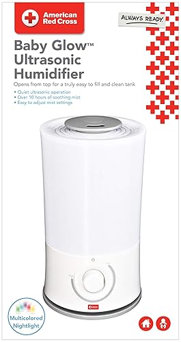 Miniatura 9 de The First Years Humidificador ultrasónico de la Cruz Roja Americana Baby Glow, color blanco (paquete de 2)