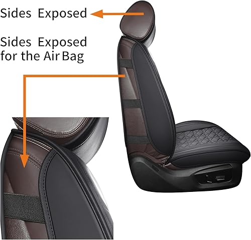 Miniatura 5 de YIERTAI Fundas de asiento de automóvil impermeables de piel sintética compatibles con Nissan Altima, Hyundai, Accent, Mitsubishi, Outlander, Subaru,