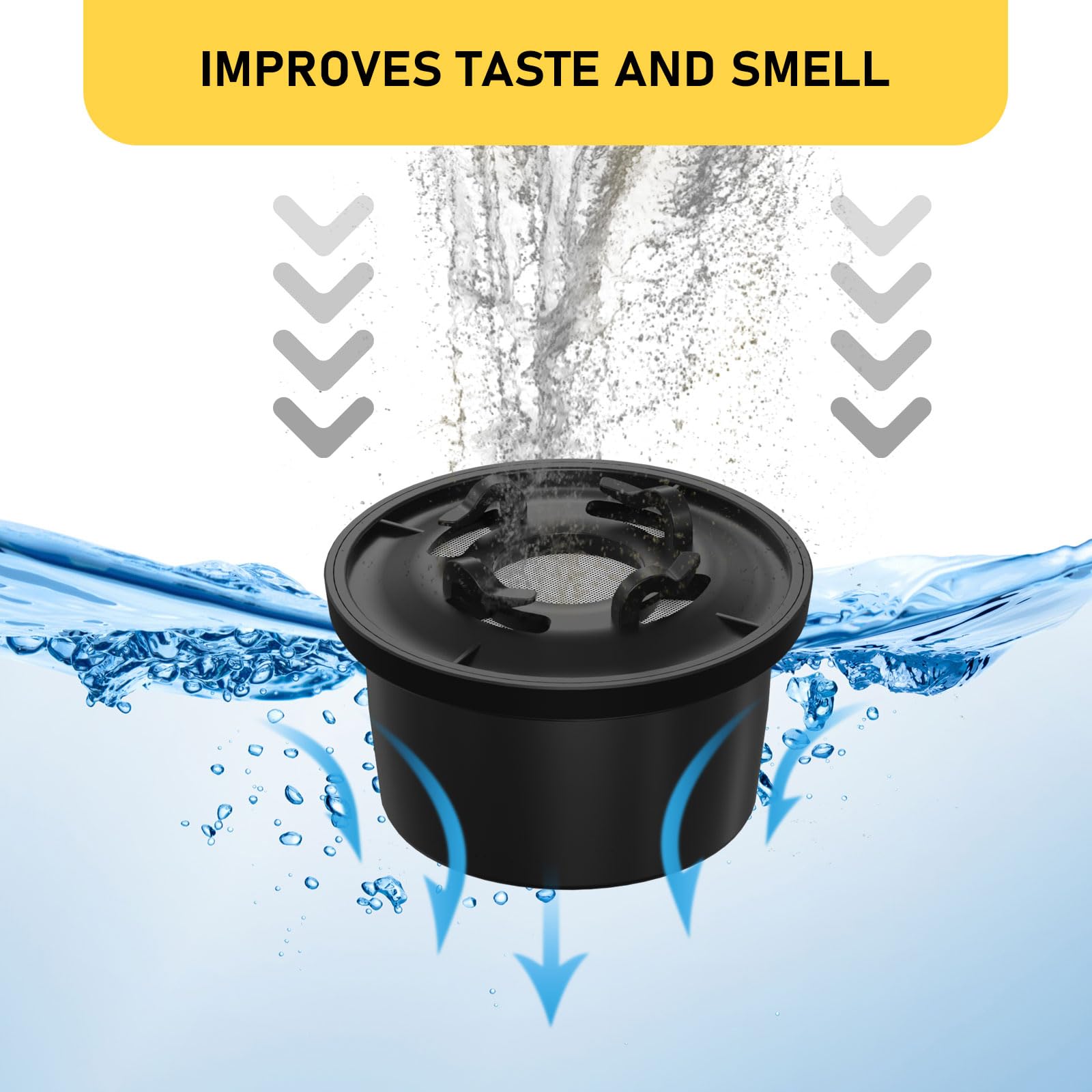 RO100ROPOT Remineralisierungs-Wasserfilter, kompatibel mit Bluevua RO100ROPOT und RO100ROPOT (UV) Systemen, alkalisch für Umkehrosmosefilter, Remineralisierung und Erhöhung des pH-Werts, 4 Stück