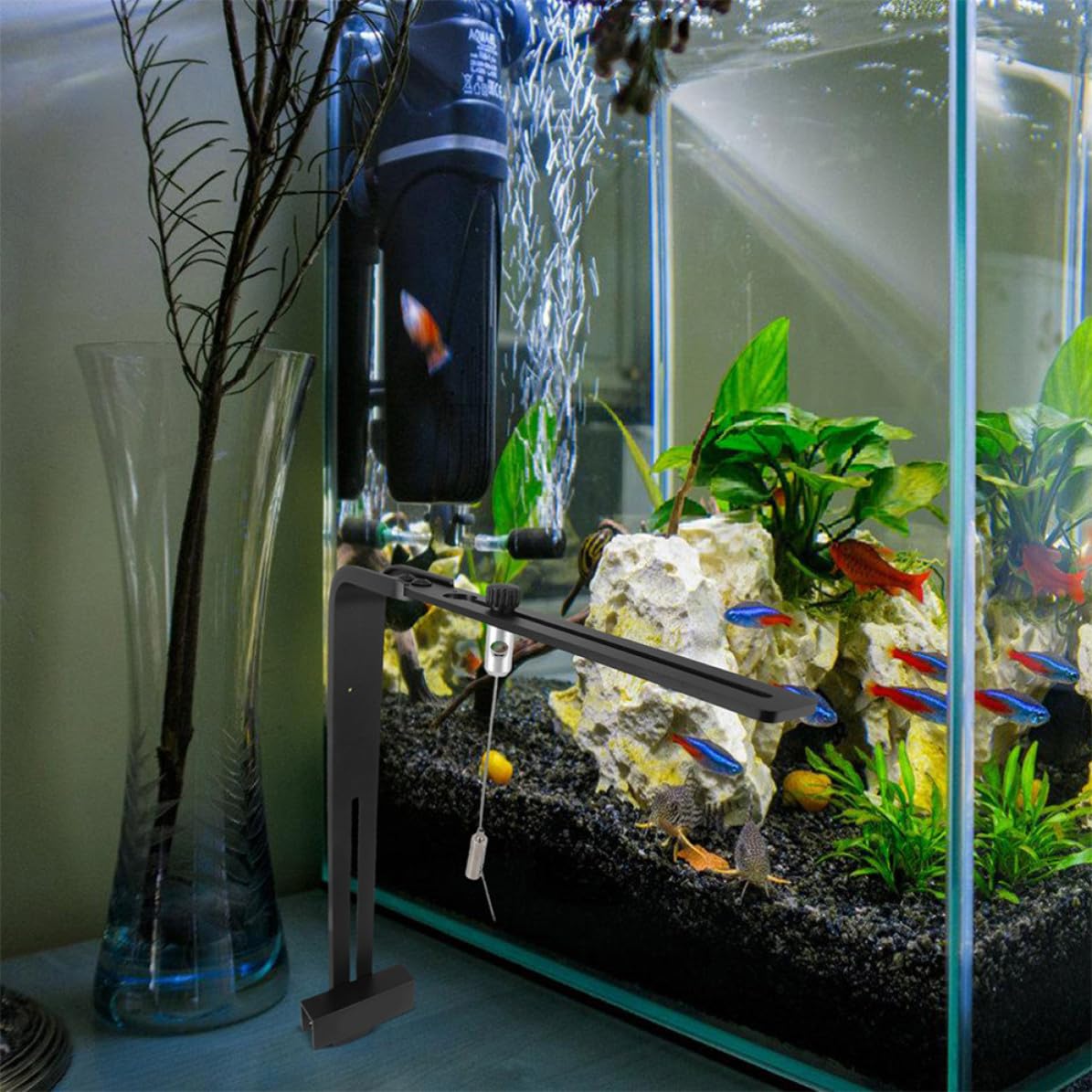 2 Stück Aquarium Leuchtenhalterung aus Aluminiumlegierung