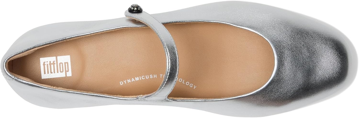 FitFlop Womens Delicato Crystal-Cluster Soft M/Leather Mary Janes
