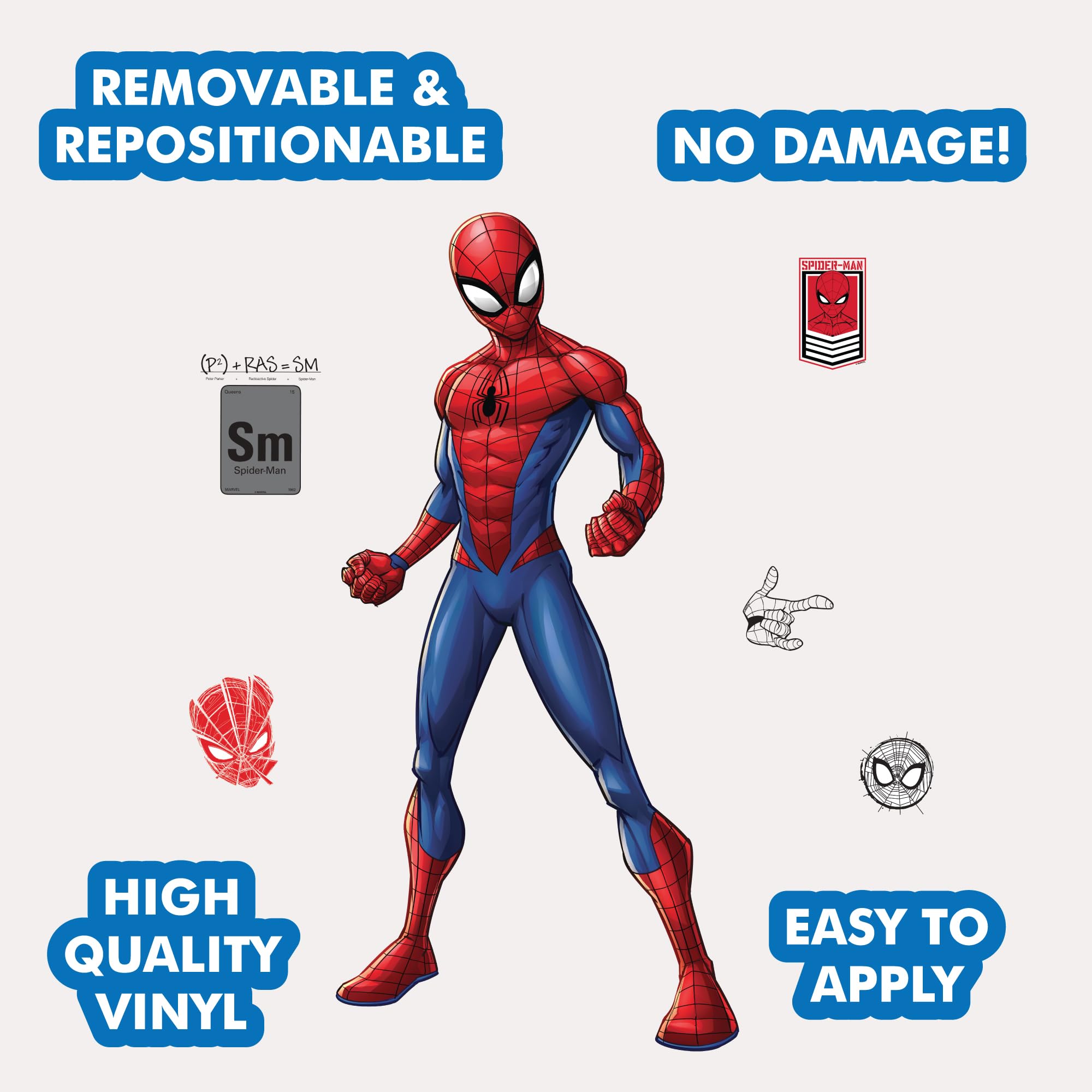MARVEL マーベル SPIDER-MAN スパイダーマン　ウォールステッカー Amazon.co.jp: Wall Palzによるマーベルスパイダーマンウォール