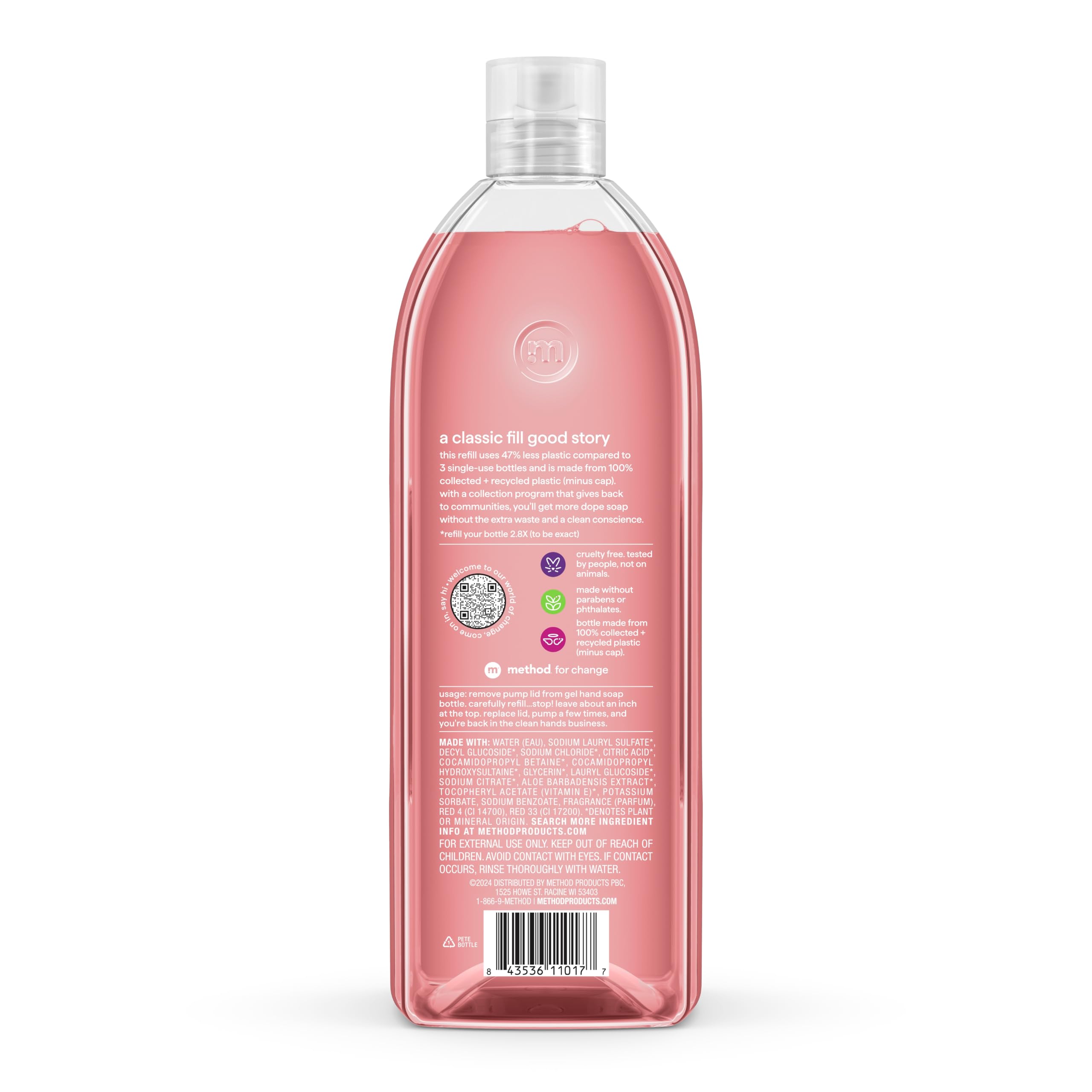Method Pink Grapefruit Hand Wash Refill - Sustainable & Cruelty-Free -2