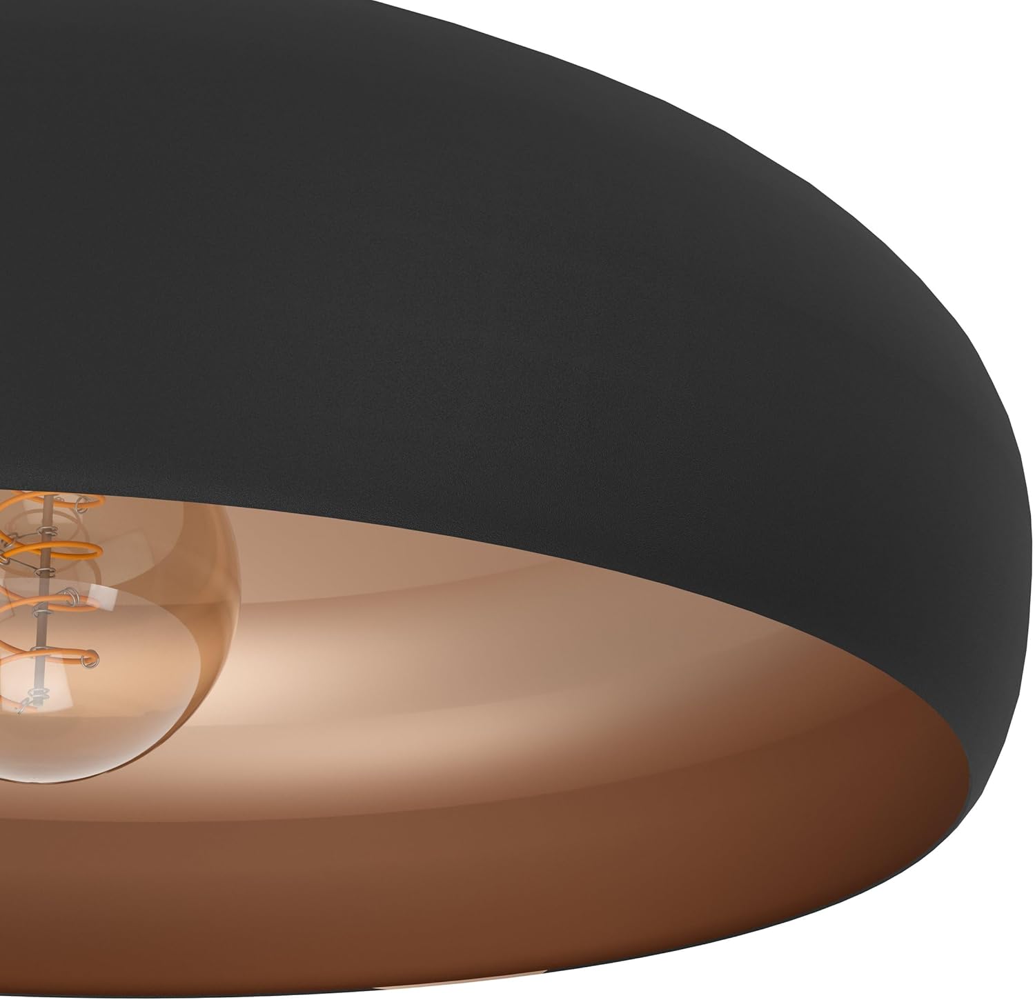 EGLO Wall/Ceiling Lamp, 60 W, Black, Copper