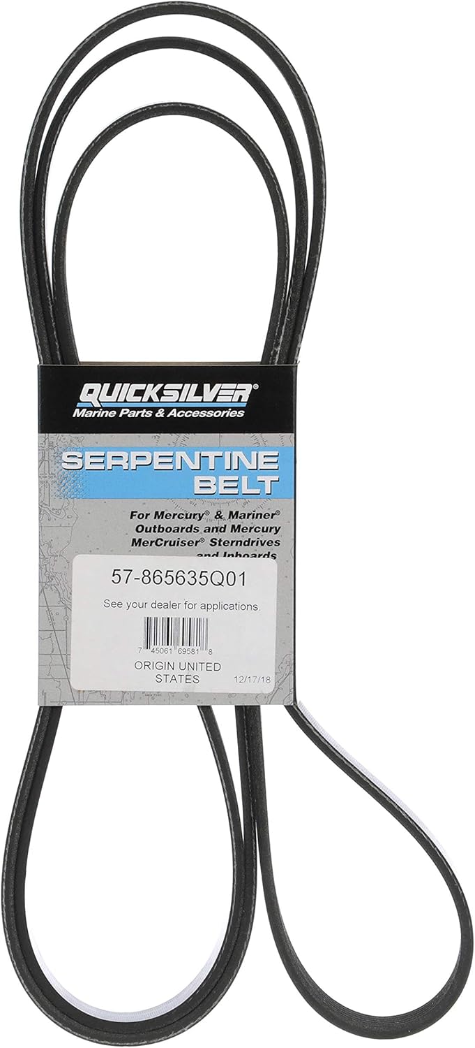 Quicksilver Serpentine Belt 865635Q01 - 2,519 mm Long - for MerCruiser Stern Drives 496 MAG