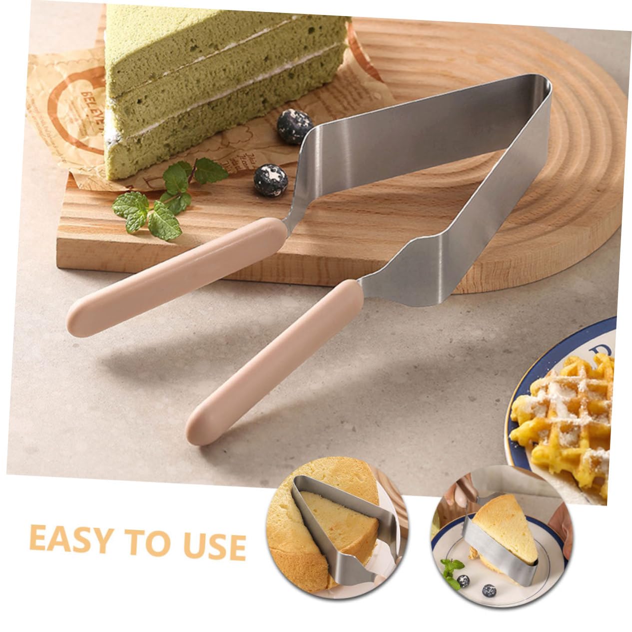 TOYANDONA Coupe-gâteau Pelle à Tarte Léger et Facile à Utiliser 4pcs en Acier Inoxydable Accessoire Indispensable pour Découpe Précise pour Parties et Pâtisseries