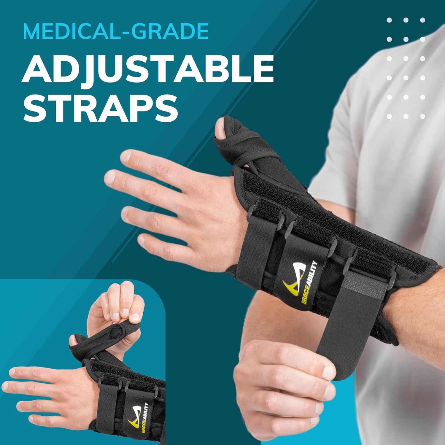 BraceAbility Wrist and Thumb Spica Splint - De Quervain's Tenosynovitis Long Forearm Cast Stabilizer for Tendonitis, Sprains, Thumb Brace for Arthritis Pain and Support - (XS Right Hand)
