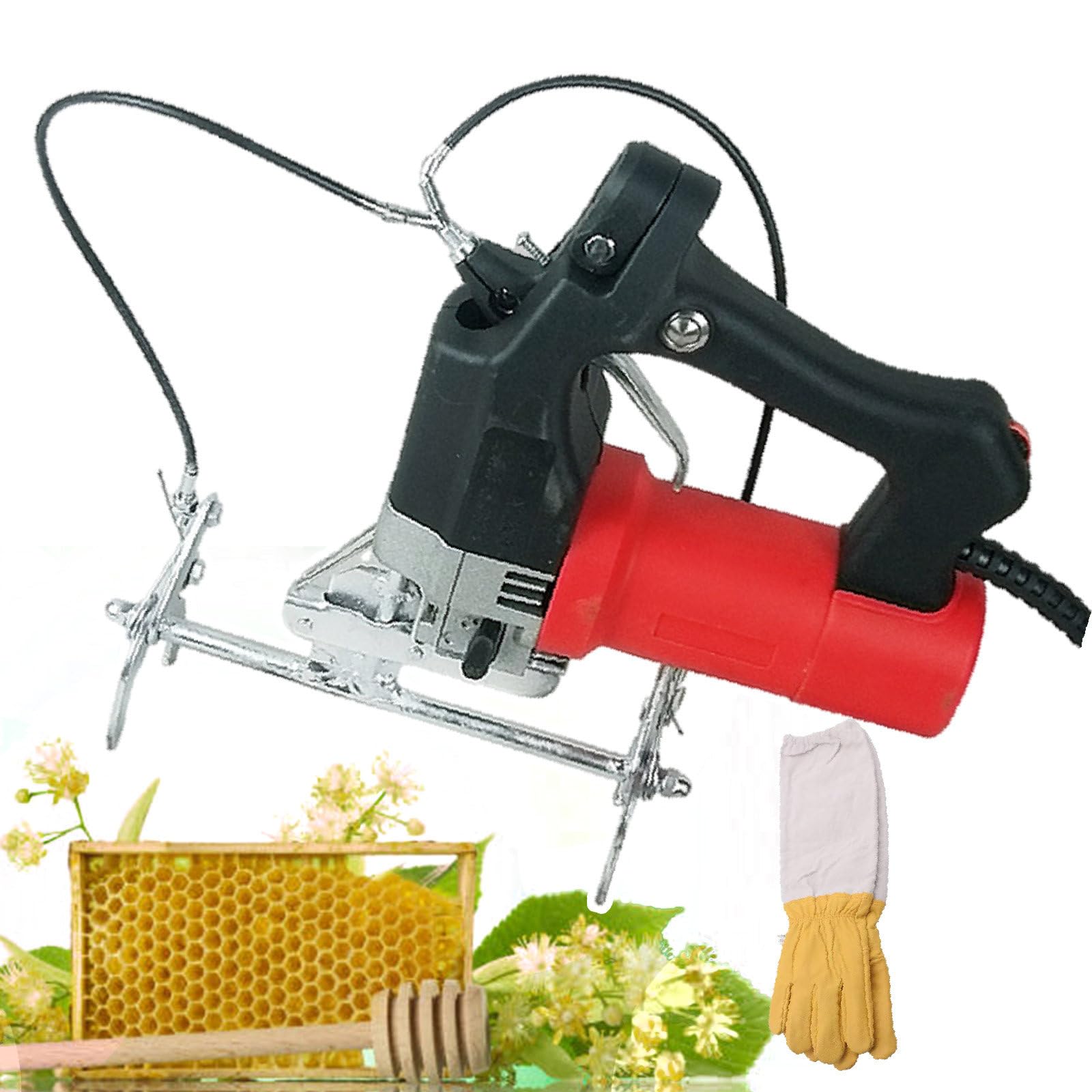 Elektrische Bienenstock-Rahmen-Schüttelmaschine mit rutschfestem Griff, effizientes Honigerntewerkzeug, einfache Bedienung und langlebiges Design für Imker