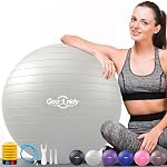 Soft Exercise Ball, Anti-Burst Yoga Ball Chair Supports 2200lbs, Workout Equipment w/Pump for Pregnancy Medicine Birthing Physical Therapy Stability Excersing Birth Swiss Fitness Gym Physio Labor Abs