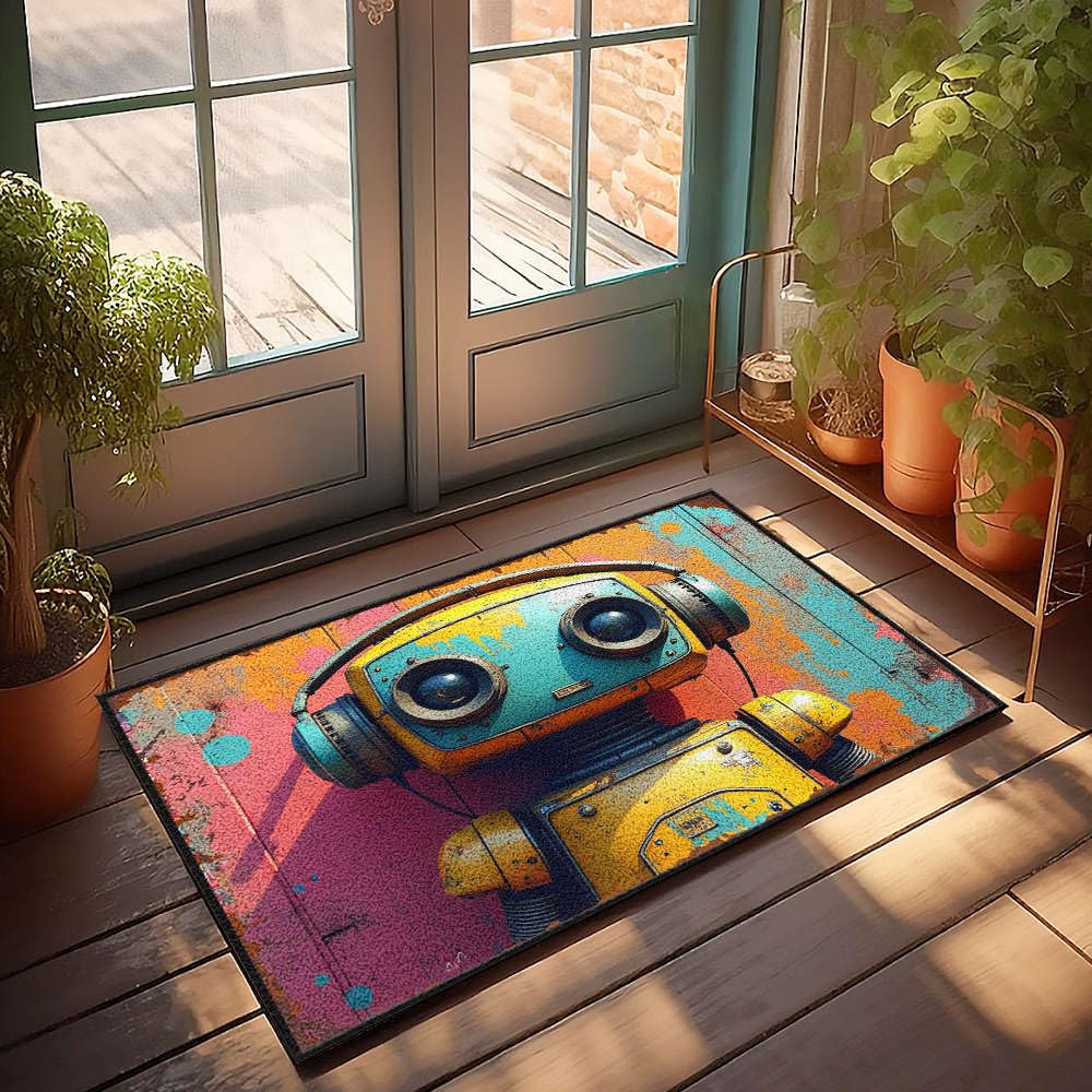 Paillasson extérieur anti-saleté tapis porte robot pour entrée propre