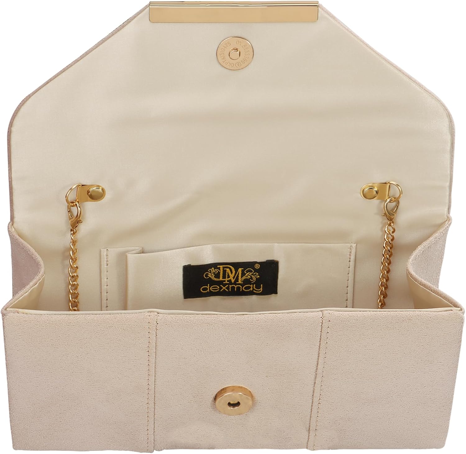Dexmay Women Faux Suede Envelope Clutch Purse Evening Velvet Handbag Foldover Shoulder Crossbody Bag - Image 7