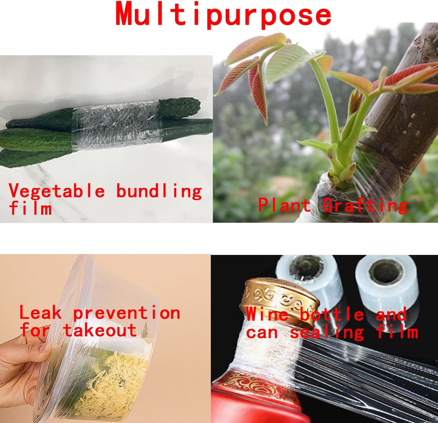 1.57 * 1312ft Heavy Duty Stretch Wrap, Stretch Film for Bottles Jars Seals Cans, Bottle Sealer Mini Shrink Wrap Roll, for Garden Grafting Plant Tape Packing Supplies