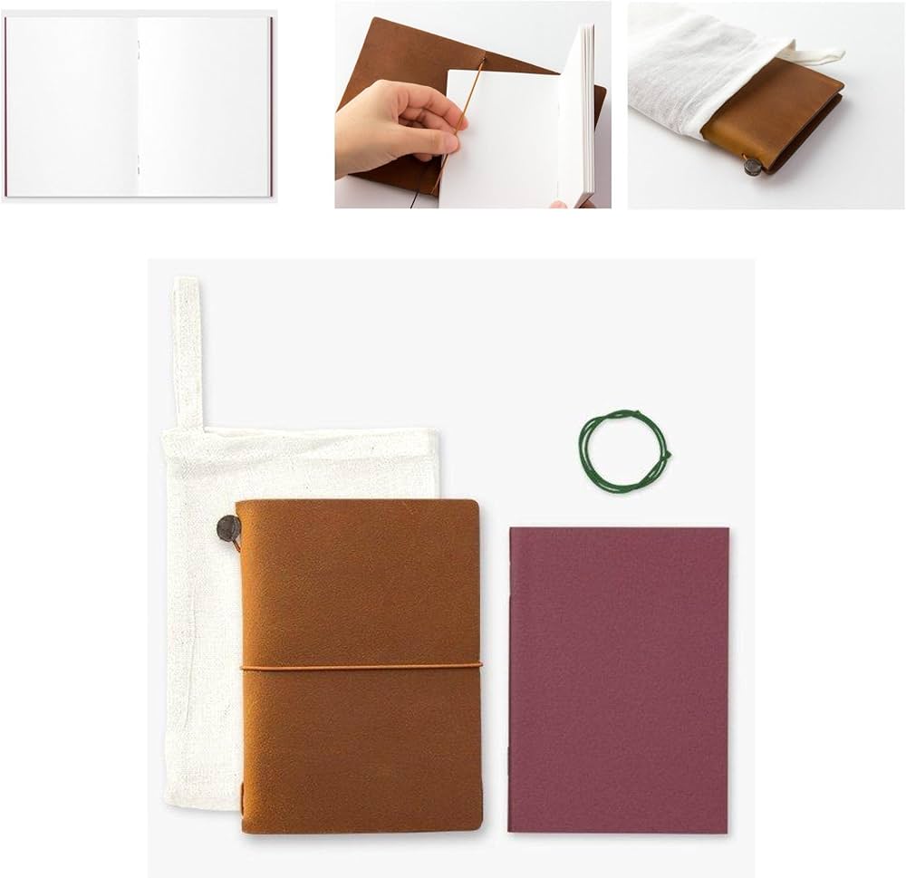 トラベラーズノート パスポートサイズ MIDORI ブラウン Amazon.co.jp: ミドリ トラベラーズノート パスポートサイズ ブラウン